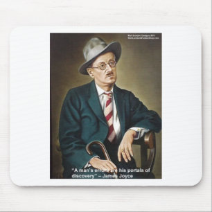 James Joyce "Fehler/Portale" Zitate Geschenke & Ka Mousepad