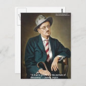 James Joyce "Fehler/Portals" Kostenvoranschläge un Postkarte (Vorne/Hinten)