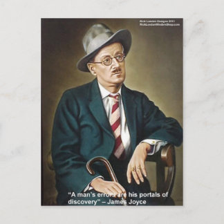 James Joyce "Fehler/Portals" Kostenvoranschläge un Postkarte