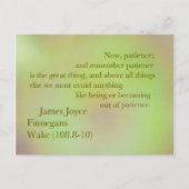 James Joyce Finnegans Wecke Zitat Postcard Postkarte (Vorderseite)