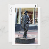 James Joyce, irische Autorenstatue, Dublin Irland Postkarte (Vorne/Hinten)