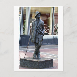 James Joyce, irische Autorenstatue, Dublin Irland Postkarte