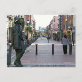 James Joyce Irish Autor Skulptur, Dublin Irland Postkarte (Vorderseite)