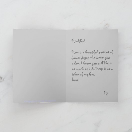 James Joyce Karte (Innenseite)