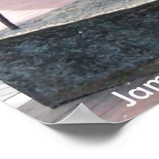 James Joyce Statue, Dublin Irland Poster (Ecke)