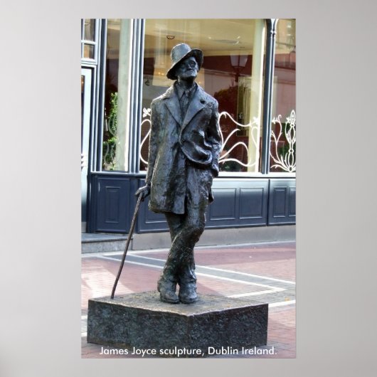 James Joyce Statue, Dublin Irland Poster (Vorne)