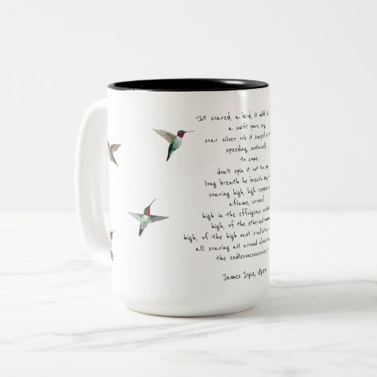 James Joyce Zitat Zweifarbige Tasse (Vorderseite Links)