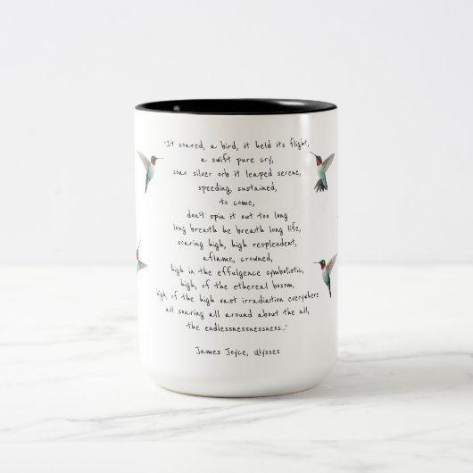 James Joyce Zitat Zweifarbige Tasse (Mittel)