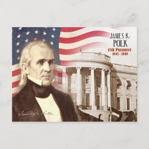 James K. Polen - 11. Präsident der USA Postkarte