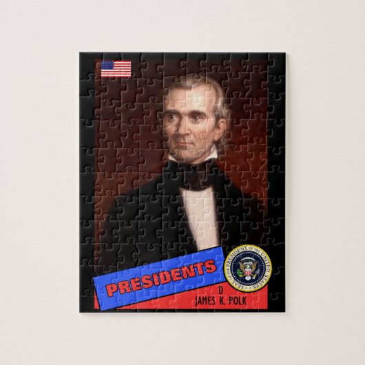 James K. Polk Baseball Card Puzzle (Vertikal)