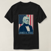 James K Polk Präsident US Flag Shirt (Design vorne)