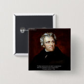 James K Polk und Zitat Button (Vorne & Hinten)