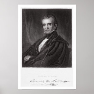 James Knox Polk, graviert von Henry Bryan Hall (18 Poster