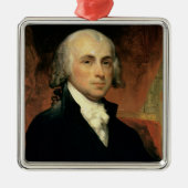 James Madison 2 Silbernes Ornament (Vorne)