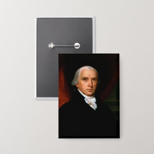James Madison, 4. Präsident: Koloniales Amerika Button (Vorderseite/Rückseite)