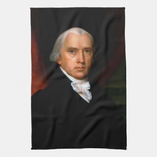 James Madison, 4. Präsident: Koloniales Amerika Geschirrtuch (Vertikal)