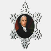 James Madison, 4. Präsident: Koloniales Amerika Schneeflocken Zinn-Ornament (Rechts)