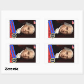 James Madison Baseball Card Rechteckiger Aufkleber (Blatt)