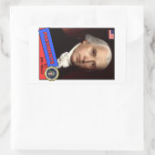 James Madison Baseball Card Rechteckiger Aufkleber (Tasche)