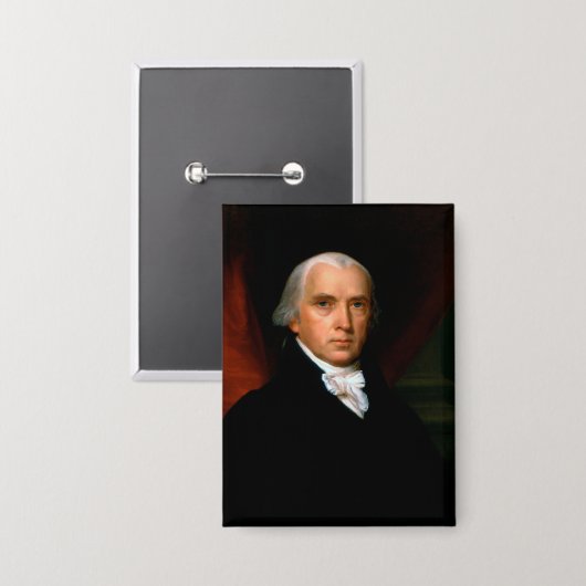 James Madison der 4. Präsident: Kolonialamerika Button (Vorderseite/Rückseite)