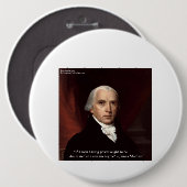 James Madison "Distrust Power" - Geschenke zum Zit Button (Vorne & Hinten)