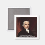 James Madison "Distrust Power" - Geschenke zum Zit Magnet (Vorderseite/Rückseite)