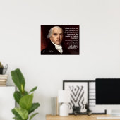James Madison Freedom Zitat Print Poster (Heimbüro)