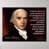 James Madison Freedom Zitat Print Poster (Vorne)