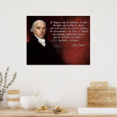 James Madison General Welfare Zitat Poster (Küche)
