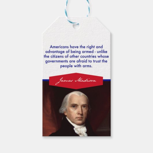 James Madison Gift Tags Geschenkanhänger (Vorderseite)