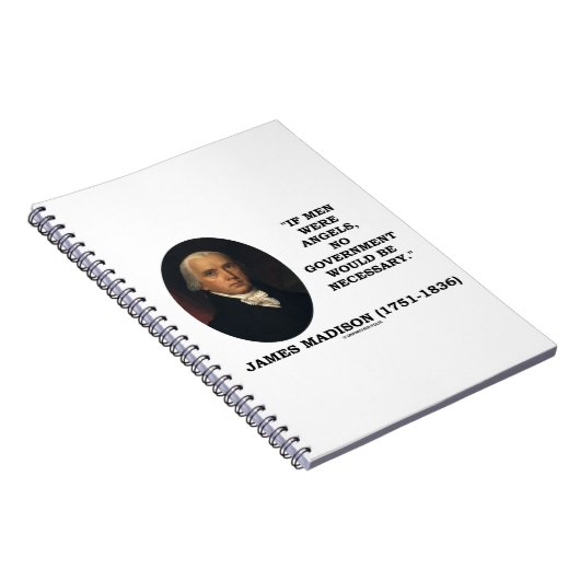 James Madison If Men Were Angels No Gov't Be Quote Notizblock (Rechte Seite)