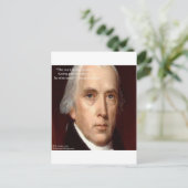 James Madison "Mistrust Power" - Zitat zur Weishei Postkarte (Stehend Vorderseite)
