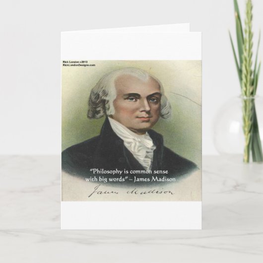 James Madison "Philosophie/gesunder Menschenversta Karte (Vorderseite)