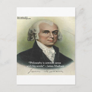 James Madison "Philosophie/gesunder Menschenversta Postkarte