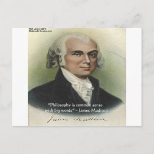 James Madison "Philosophie/gesunder Menschenversta Postkarte