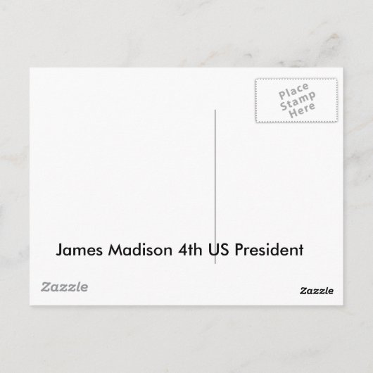 James Madison Postkarte (Rückseite)