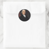 James Madison Runder Aufkleber (Tasche)