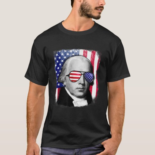 James Madison US-Flagge Shirt 4. Juli (Vorderseite)