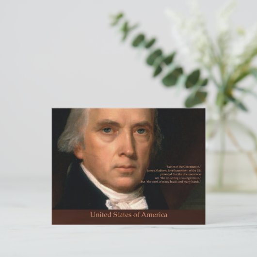 James Madison USA Postkarte (Stehend Vorderseite)