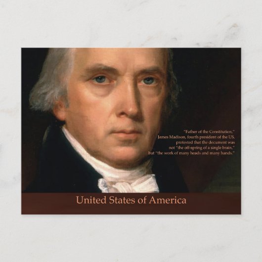 James Madison USA Postkarte (Vorderseite)