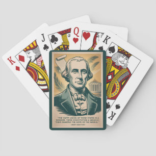 James Madison Vierter Präsident Illustration Retro Spielkarten
