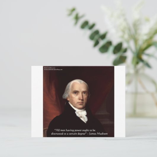James Madison "War & Freedom" - Geschenke zum Zita Postkarte (Stehend Vorderseite)