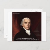 James Madison "War & Freedom" - Geschenke zum Zita Postkarte (Vorne/Hinten)