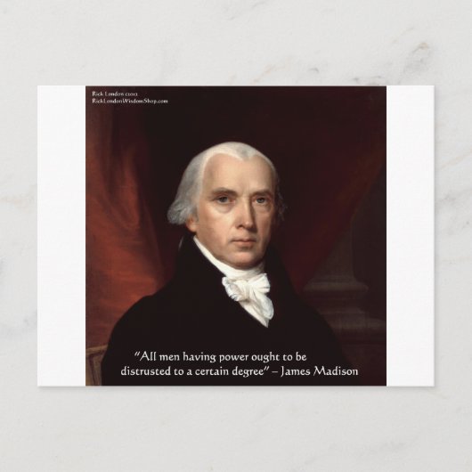 James Madison "War & Freedom" - Geschenke zum Zita Postkarte (Vorderseite)