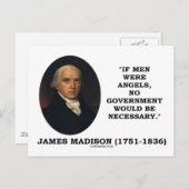 James Madison, wenn Männer Engel wären, wäre keine Postkarte (Vorne/Hinten)