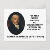 James Madison, wenn Männer Engel wären, wäre keine Postkarte (Vorderseite)