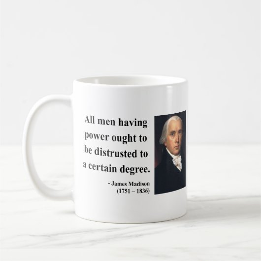 James Madison-Zitat 1b Kaffeetasse (Links)