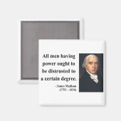 James Madison Zitat 1b Magnet (Vorderseite/Rückseite)