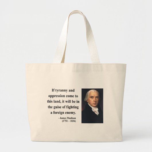 James Madison-Zitat 2b Jumbo Stoffbeutel (Vorne)