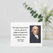 James Madison Zitat 5b Postkarte (Stehend Vorderseite)